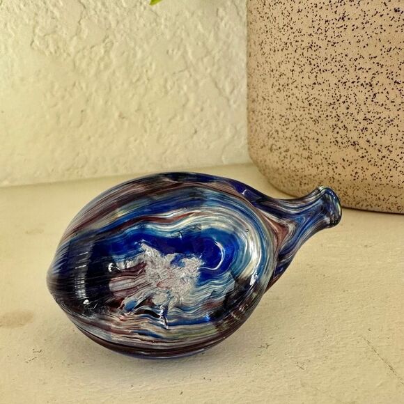 Blue swan glass Murano style figurine - Picture 3 of 10